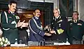 ACM Arup Raha handing over the Baton of Chairman COSC to Adm Sunil Lanba