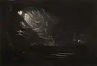 The Creation of Light, from Paradise Lost (1824–1827). Mezzotint, plate, 13.3 × 19.7&nbsp;cm. Museum of Fine Arts, Houston