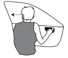 Image 6The Dutch Reach - Use far hand on handle when opening to avoid dooring cyclists or injuries to exiting drivers and passengers. (from Road traffic safety)