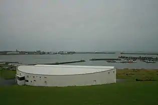 The Heritage Centre overlooking Peterhead Bay.