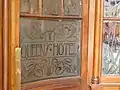 Queen's Hotel glass etching