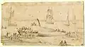 Beached whale as recorded by George Frost