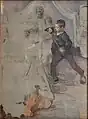 Artist's study,  "The Young Sabot Maker" on the back of The Thankful Poor; the latter painting was finished and publicly displayed by April 1894.