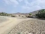 The confluence of the Wadi Fara with Wadi Asimah (right) and Wadi Sidr (left)