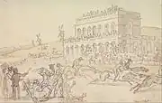 "Doctor Syntax loses his Money on the Race Ground at York" 1812