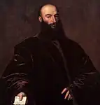 Portrait of Giacomo Dolfin (c. 1531; detail)