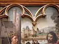 The Louvre pictured in the Altarpiece of the Parlement de Paris&nbsp;[fr], mid-15th century