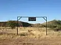 The entrance to the Twin Buttes Cemetery.