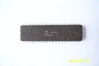 NEC μPD8086D-2 (8&nbsp;MHz) from the year 1984, week 19 JAPAN (clone of Intel D8086-2)