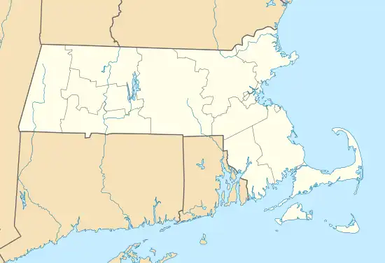 Map showing the location of Fort Phoenix State Reservation