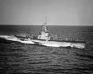 USS Cod (SS-224), about 40 mi (64 km) south of Block Island, R.I., 1951 December