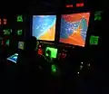 Large screen displays on USS&nbsp;John S. McCain, circa 1997. Destroyers have two displays while cruisers have four.