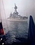 USS&nbsp;New York at the 1945 review
