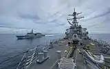 USS&nbsp;Russell&nbsp;(DDG-59) with INS Sumitra during a passex exercise