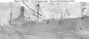 SS Wasgenwald as USS&nbsp;Shoshone&nbsp;(ID-1760)