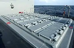 The VLS cells onboard USS&nbsp;San Jacinto.