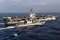 JS Hamagiri coming alongside USS&nbsp;Ronald Reagan on 17 March 2007.