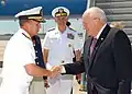 Greeting Vice President Dick Cheney.