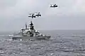 JS Hiei and JS Kongō underway on 17 November 2009
