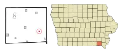 Location of Bonaparte, Iowa
