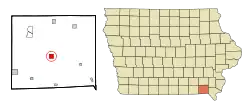 Location of Keosauqua, Iowa