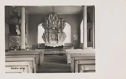 Interior of the old church (1726-1996)