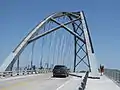 View from the bridge deck during the "Grand Celebration" for the re-opening of the Lake Champlain Bridge on May 19, 2012.