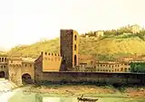 Tower of San Niccolò in the 19th century