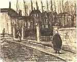 View of The Hague ('Paddemoes'), pencil, pen in black ink (faded to brown in parts), wash, on wove paper, March 1882, Kröller-Müller Museum, Otterlo (F918, JH111).