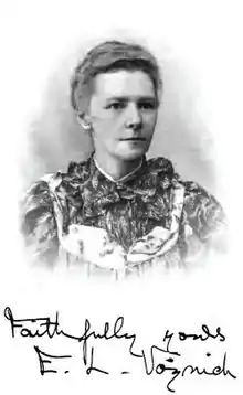 Ethel Voynich, née Boole. In 2016, new evidence surfaced in archived correspondence confirming Boole's relations with Reilly.Kennedy 2016, pp. 274–276.