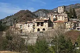 A view of the village from the St Catherine path