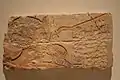Limestone relief of Nefertiti kissing one of her daughters, Brooklyn Museum.