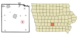 Location of Milo, Iowa