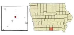 Location of Corydon, Iowa