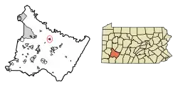 Location of New Alexandria in Westmoreland County, Pennsylvania.
