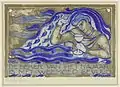 Calendar design for October, drawing, 1930–31