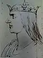 An Anglo-Norman King, Butlin #724 c 1819-20 281x213mm - F Bailey Vanderhoef Jr - Ojai California