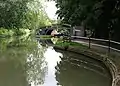 Winding hole at Isis Lock.