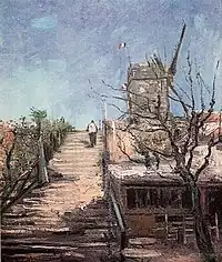 Windmill on Montmartre (b/w copy)1886Destroyed by fire in 1967 (F271)