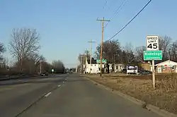 Looking north at Winnebago's sign