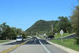 Western terminus on WIS&nbsp;35