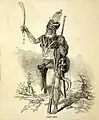 Wood engraving of an ‘Akali Chief’ (likely Akali Hanuman Singh), by G.T. Vigne, ca.1846