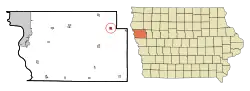 Location of Correctionville, Iowa