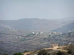 Yabrud in front, al-Mazra'a ash-Sharqiya behind