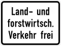 Agricultural and forestry vehicles allowed