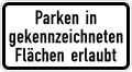 Parking allowed in marked areas