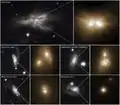 Hubble and Keck observatories uncover black holes coalescing.