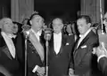 Outgoing president Nereu Ramos (center) at the inauguration of Juscelino Kubitschek on January 31, 1956