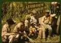Sugar cane workers resting