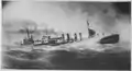 aboard destroyer Allenescorting troopships"Sim's Destroyers" 1916–18